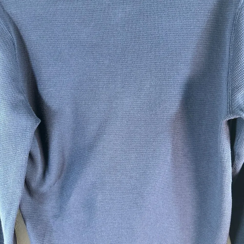 Polo Ralph Lauren Men's Navy Logo Waffle Thermal Sleepwear Henley T-Shirt